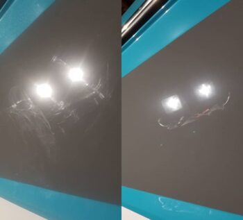 After polishing and prepping the surface, ceramic coating protection can offer a high level of gloss to the clear or gel coat